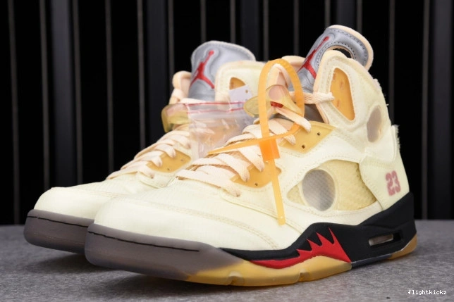 Retro 5 OFF-WHITE DH8565-100 Jordan Sail 0731